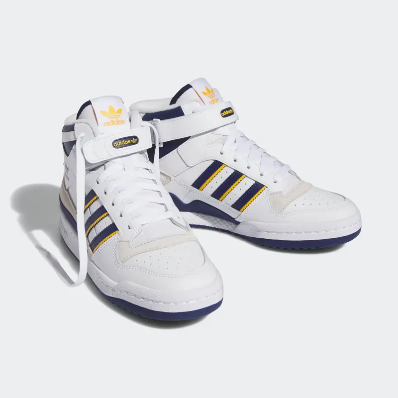 Adidas Forum Mid Cloud White / Dark Blue / Crew Yellow (IE7416)