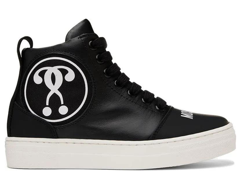Moschino Kids Black Patch High Sneakers (71790)
