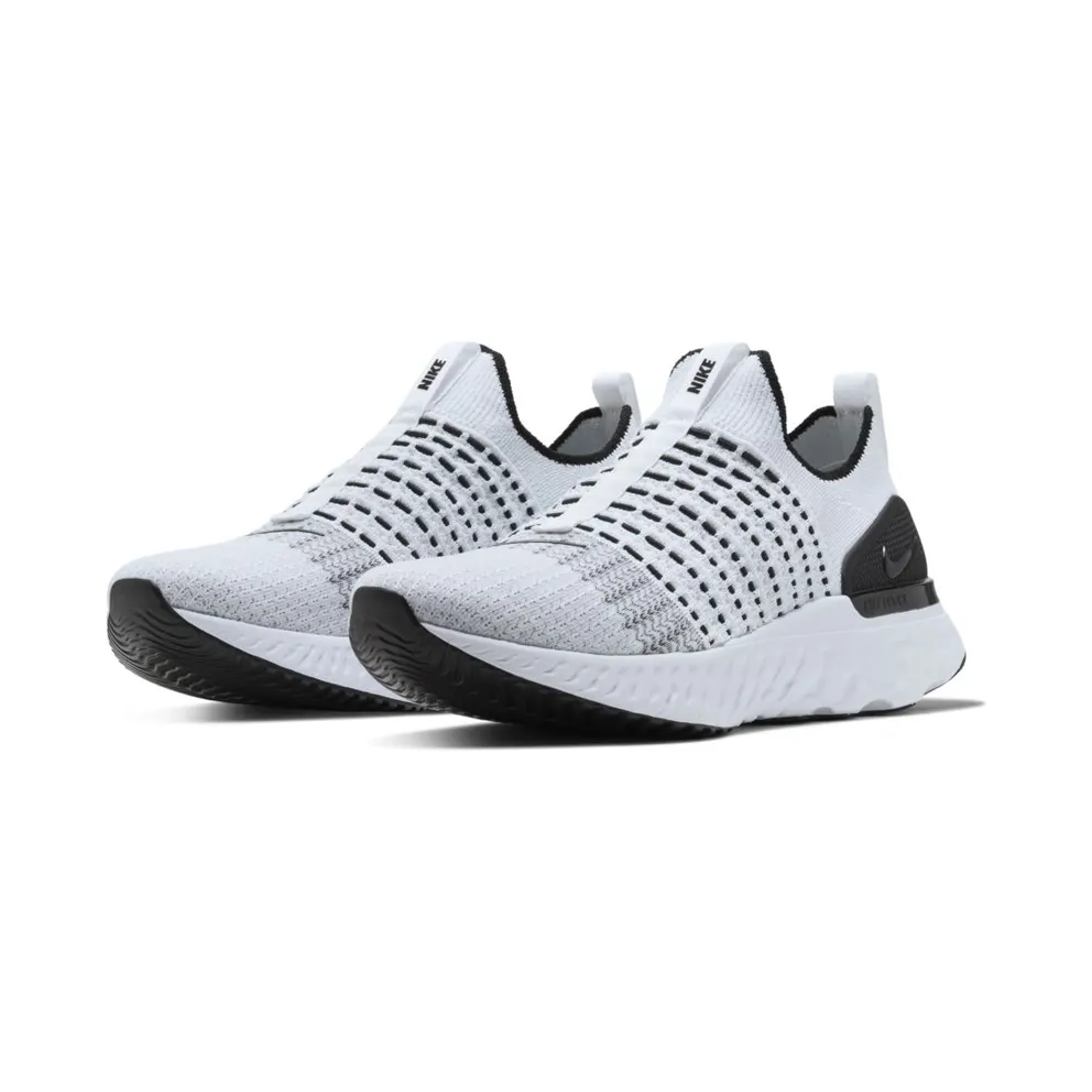 Nike React Phantom Run Flyknit 2 White Black White/White-Black-Pure-Platinum (CJ0277-100)