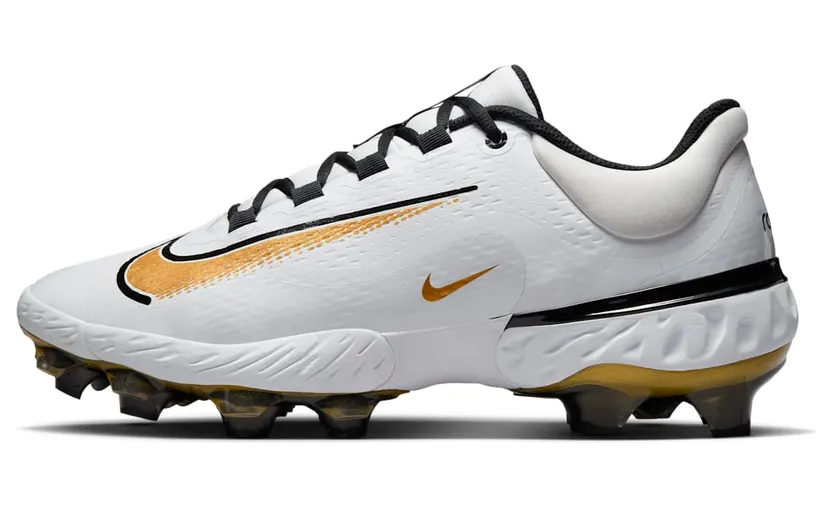 Nike Alpha Huarache Elite 4 Low MCS White Black Metallic Gold (FD6255-119)