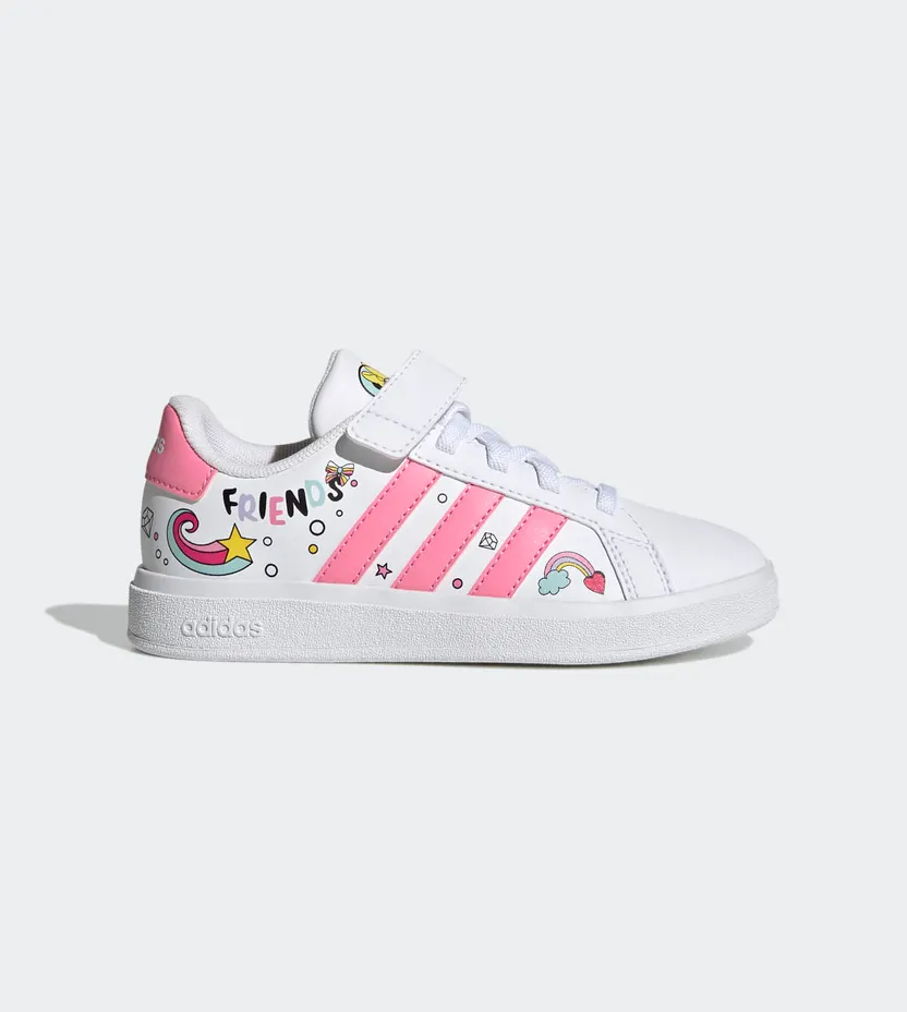 adidas adidas x Disney Grand Court Minnie Mouse Elastic Laces Top Strap Cloud White / Bliss Pink / Grey Two (GY6629)