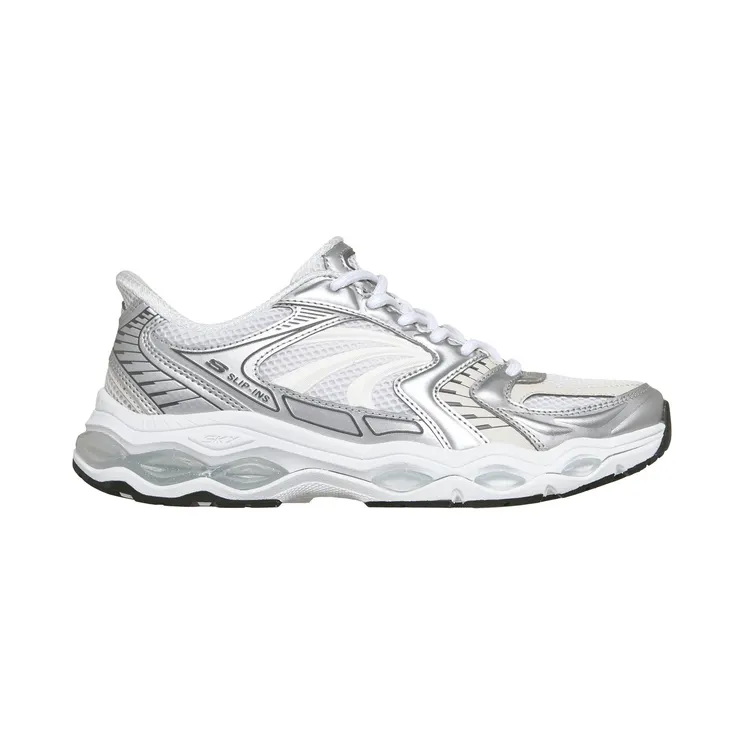 Skechers Slip-ins: Skech-Gel – Retro Pulse Wht/Zwart/Zilver