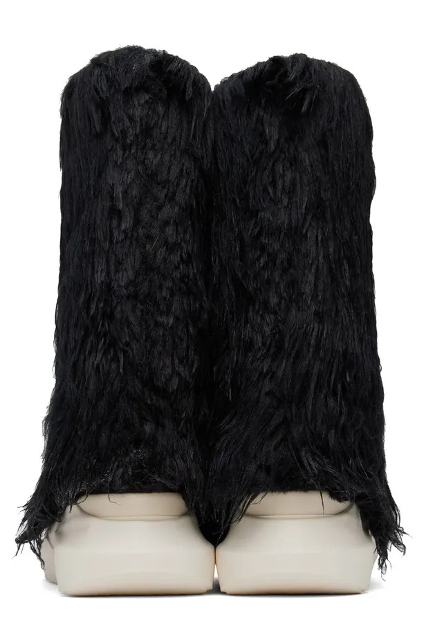 Rick owens Black Faux-Fur 911 BLACK/MILK/MILK (DU02B4814 FF) (2)