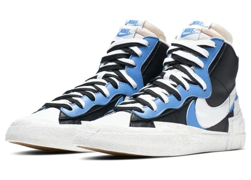 Nike x Sacai Blazer Mid Black University Blue (2019) (BV0072-001)
