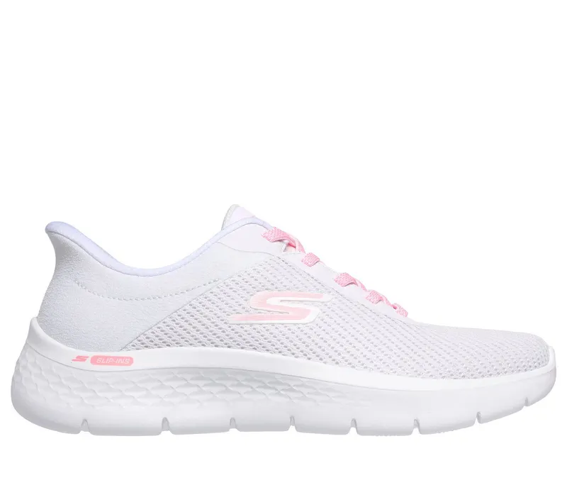 Skechers Slip-ins: GO WALK Flex – Carla – White / Pink – “White” (125516 WPK)