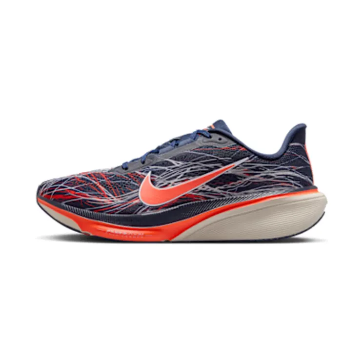 Nike Pegasus 42 Road “Obsidian / Light Bone / Bright Crimson / Dynamic Yellow” (IV6292-451)