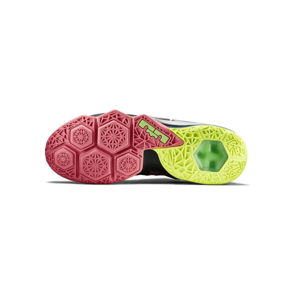 Nike LeBron 12 Low Remix Black/Metallic Silver-Green Strike-Volt-Hot Lava (724557-003)