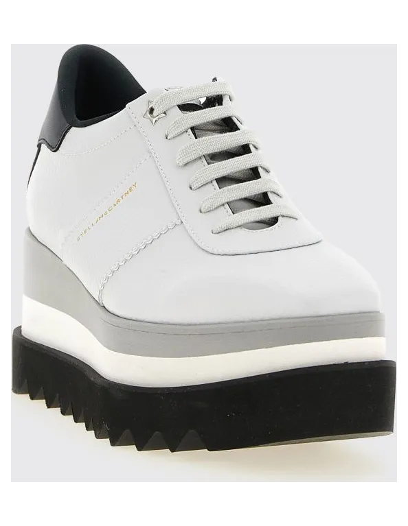 Stella McCartney Elyse Wedge Sneakers in Polyurethane Grey (810611E002881705)