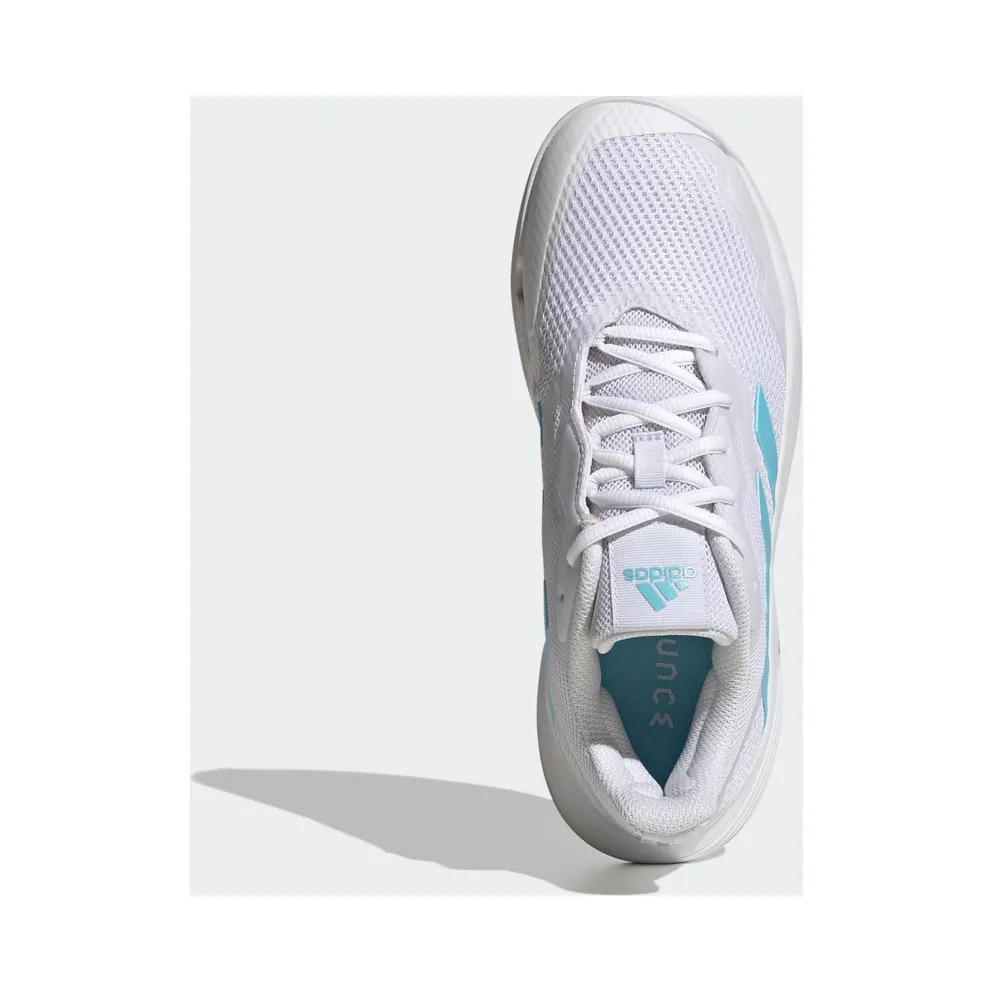 Adidas Courtjam Control Tennis Shoes Cloud White / Bliss Blue / Cloud White (HP7420)