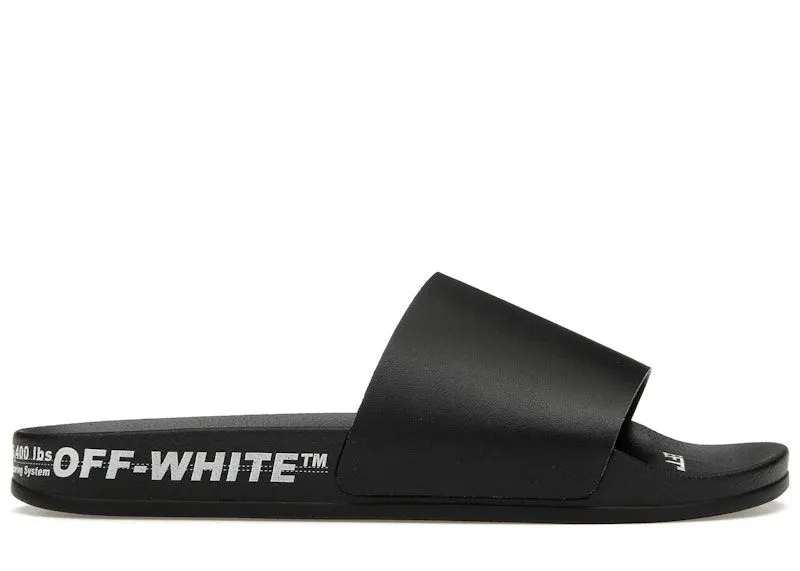 OFF-WHITE Industrial Belt Slides Black White (OMIC001S22MAT0011001)
