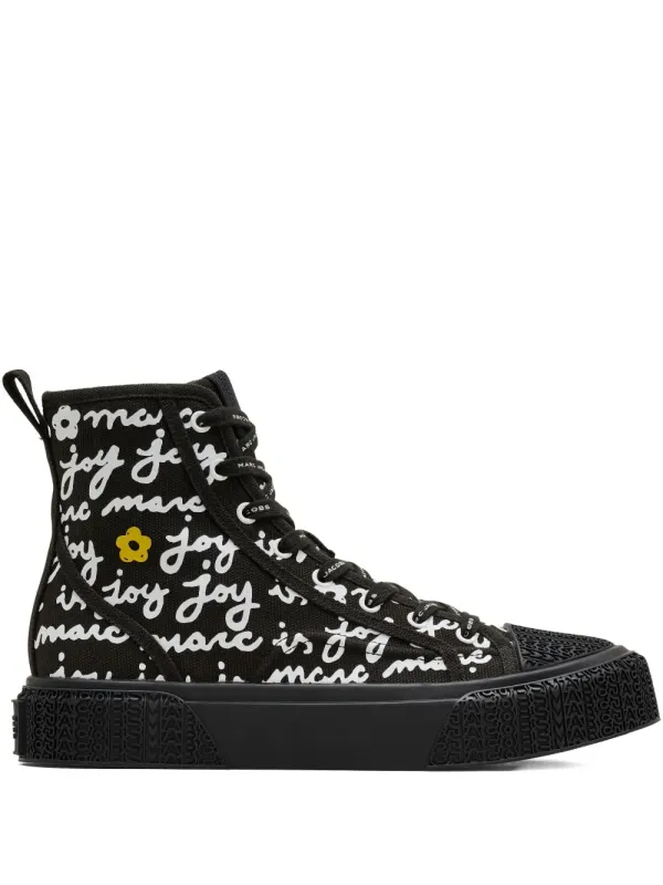 Marc Jacobs The Marc is Joy High-Top-Sneakers aus Canvas – Schwarz (2F5FSN001F08002)
