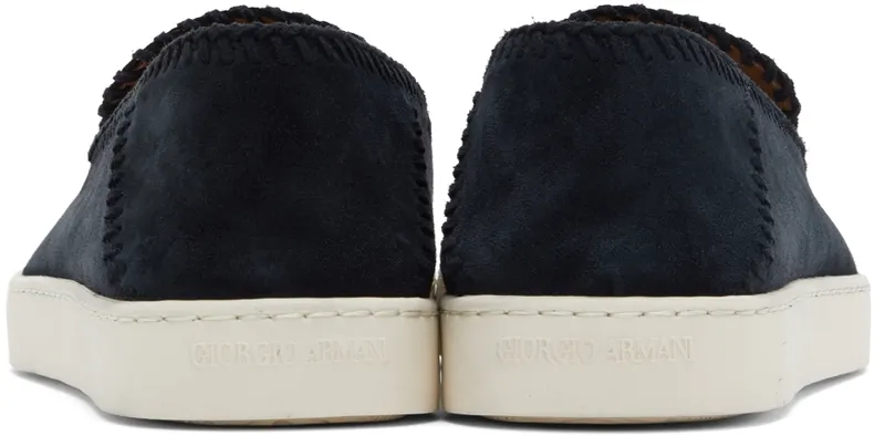 Giorgio Armani Navy Suede Slip-On (X2X141 XM968)