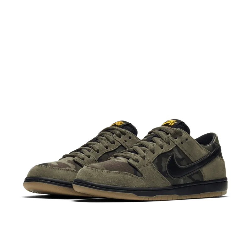 Nike SB Dunk Low Skate Camo Medium Olive/Black-Gum Light Brown (854866-209)