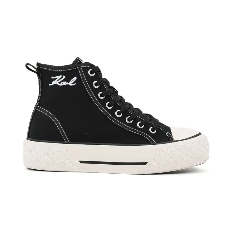 Karl Lagerfeld High-Top-Sneakers mit Schnürung “Black” (KL60655)