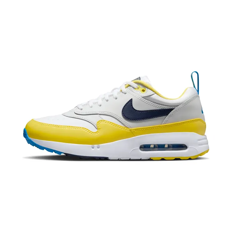 Nike Air Max 1 Golf Ryder Cup “White / Tour Yellow / Photo Blue / Obsidian” (FN8075-101)
