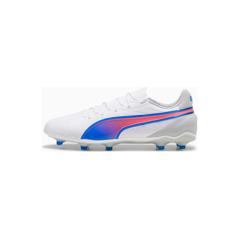 Puma King Match FG/AG White Bluemazing Flat Light Grey Sunset Glow (107863-02)