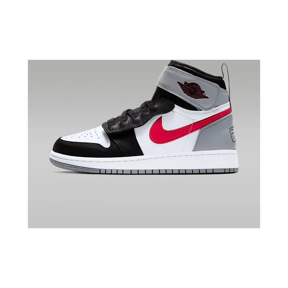 Jordan 1 Flyease Black Particle Grey Gym Red (GS) Black/White-Particle Grey-Gym Red (CT4897-002)