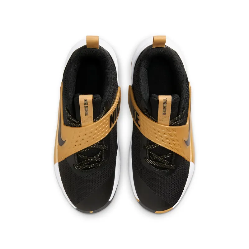Nike Team Hustle D 12 Black Metallic Gold White (HF6279-003)