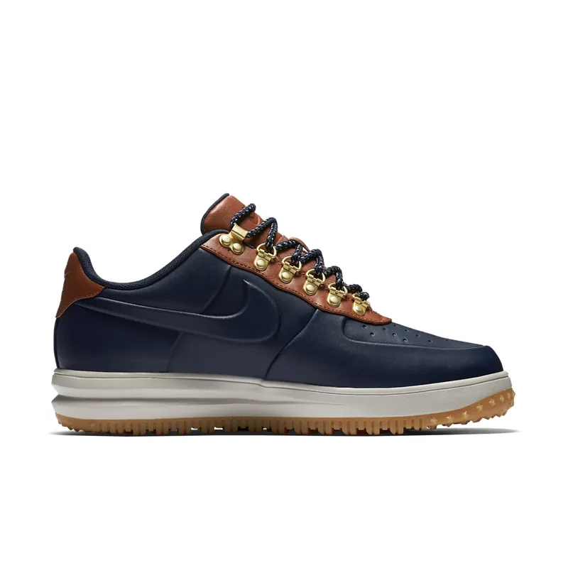 Nike Lunar Force 1 Duckboot Low Obsidian Saddle Brown Obsidian/Saddle Brown-Light Bone-Obsidian (AA1125-400)