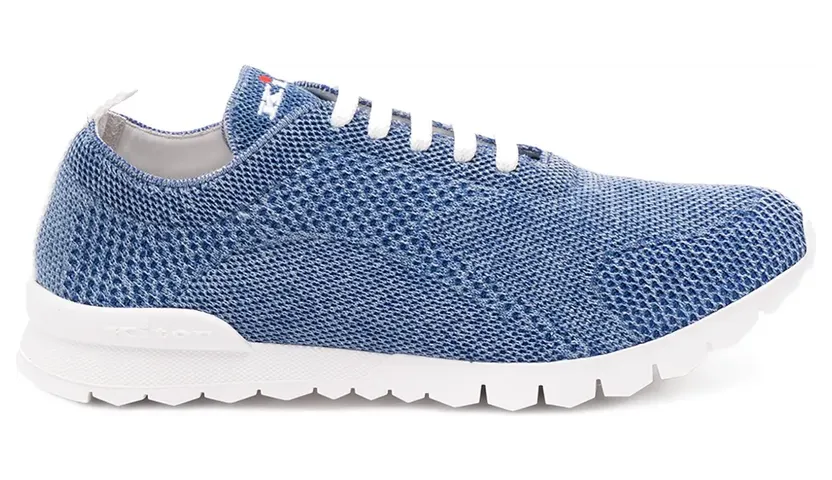 Kiton Getextureerde low-top sneakers – Blauw (USSFITSN011510400G)