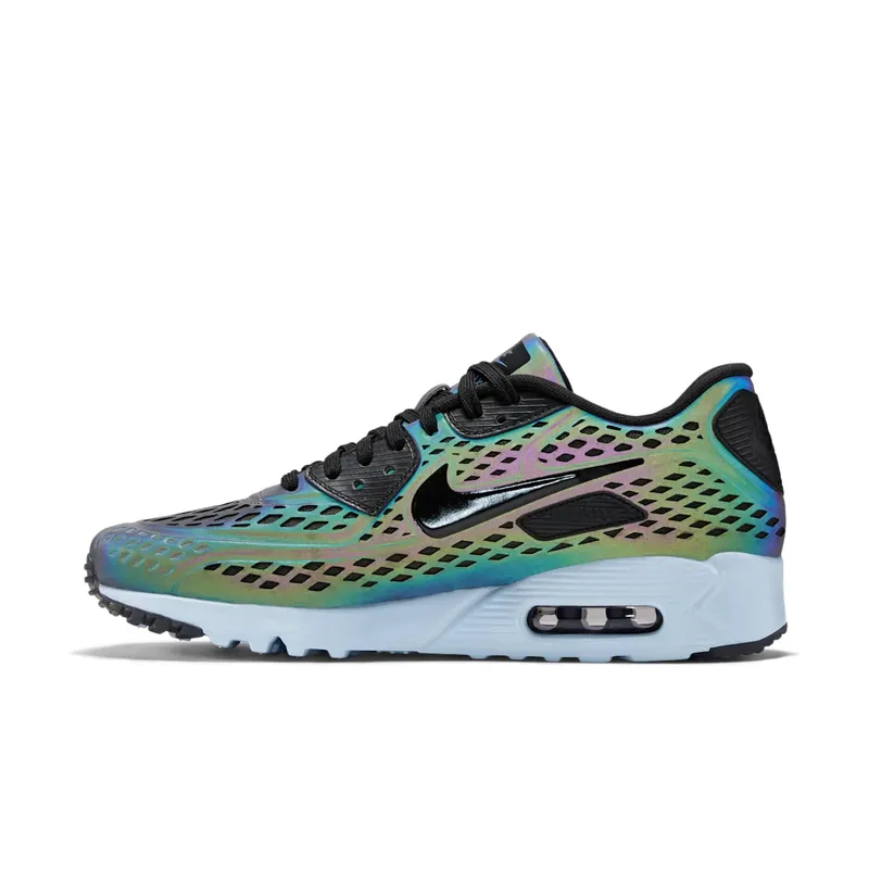 Nike Air Max 90 Ultra Moire Iridescent Deep Pewter/Black-Porpoise (777427-200)