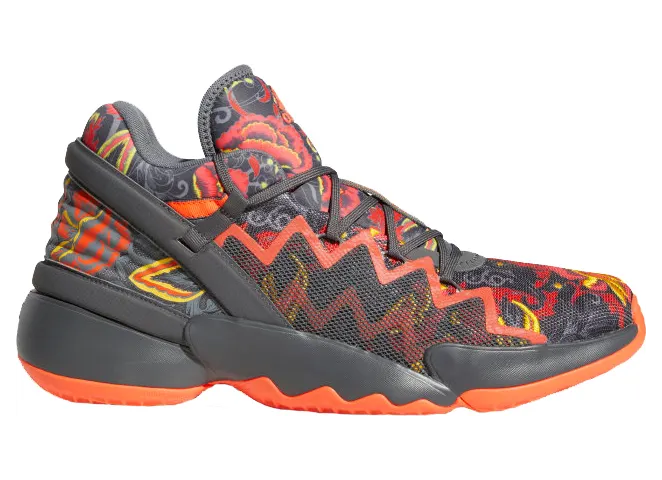 adidas D.O.N. Issue #2 Floral Grey Solar Red (FX7432)