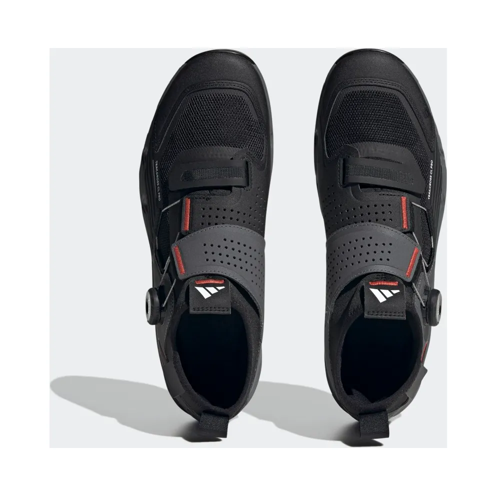 Adidas 5.10 TRAILCROSS PRO CLIP-IN MOUNTAIN BIKING SHOES Grey Five / Core Black / Red (HP9935)