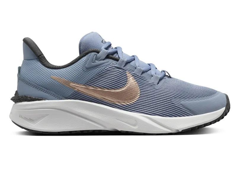 Nike Star Runner 4 Ashen Slate Armory Navy Pure Platinum Metallic Red Bronze (DX7615-405)