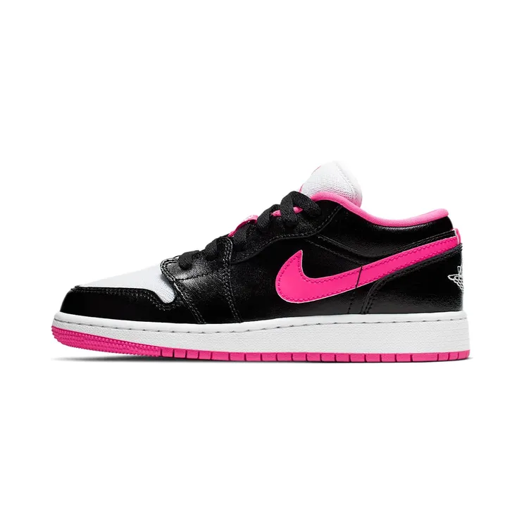 Air Jordan 1 Low GS “Black / White / Hyper Pink” (554723-061)