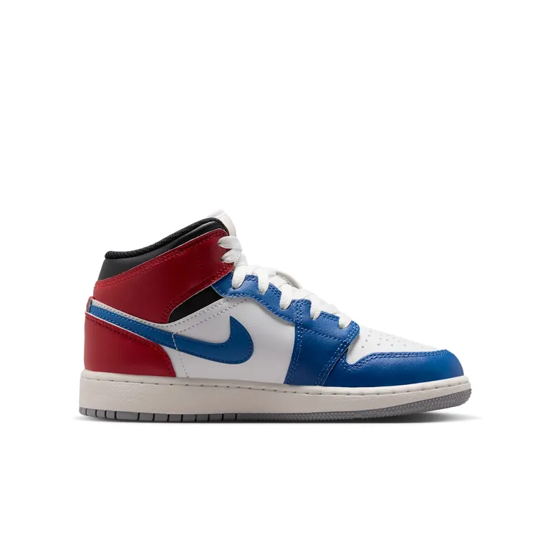 Air Jordan 1 Mid GS “True Blue / Varsity Red / Black / Summit White” (DQ8423-406)