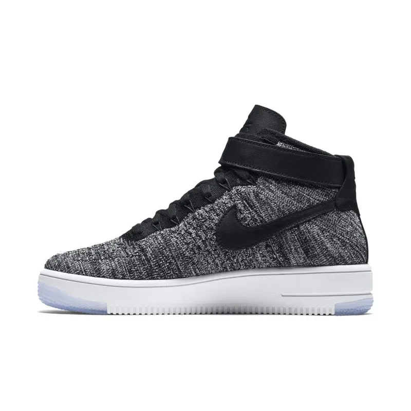 Nike Air Force 1 Mid Flyknit Oreo White Black/Black-White (818018-001)