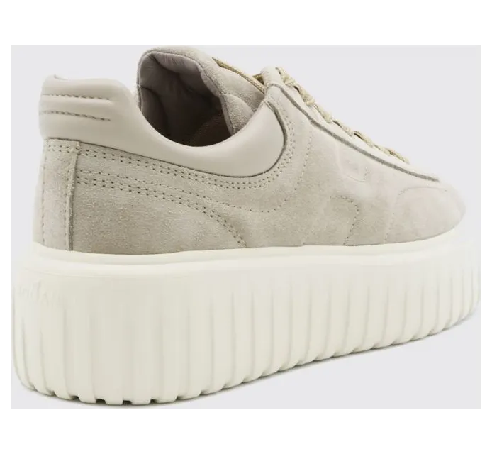 Hogan H-Stripes Suede Platform Sneakers Beige (HXW6450FC6TPJQC803) (2)