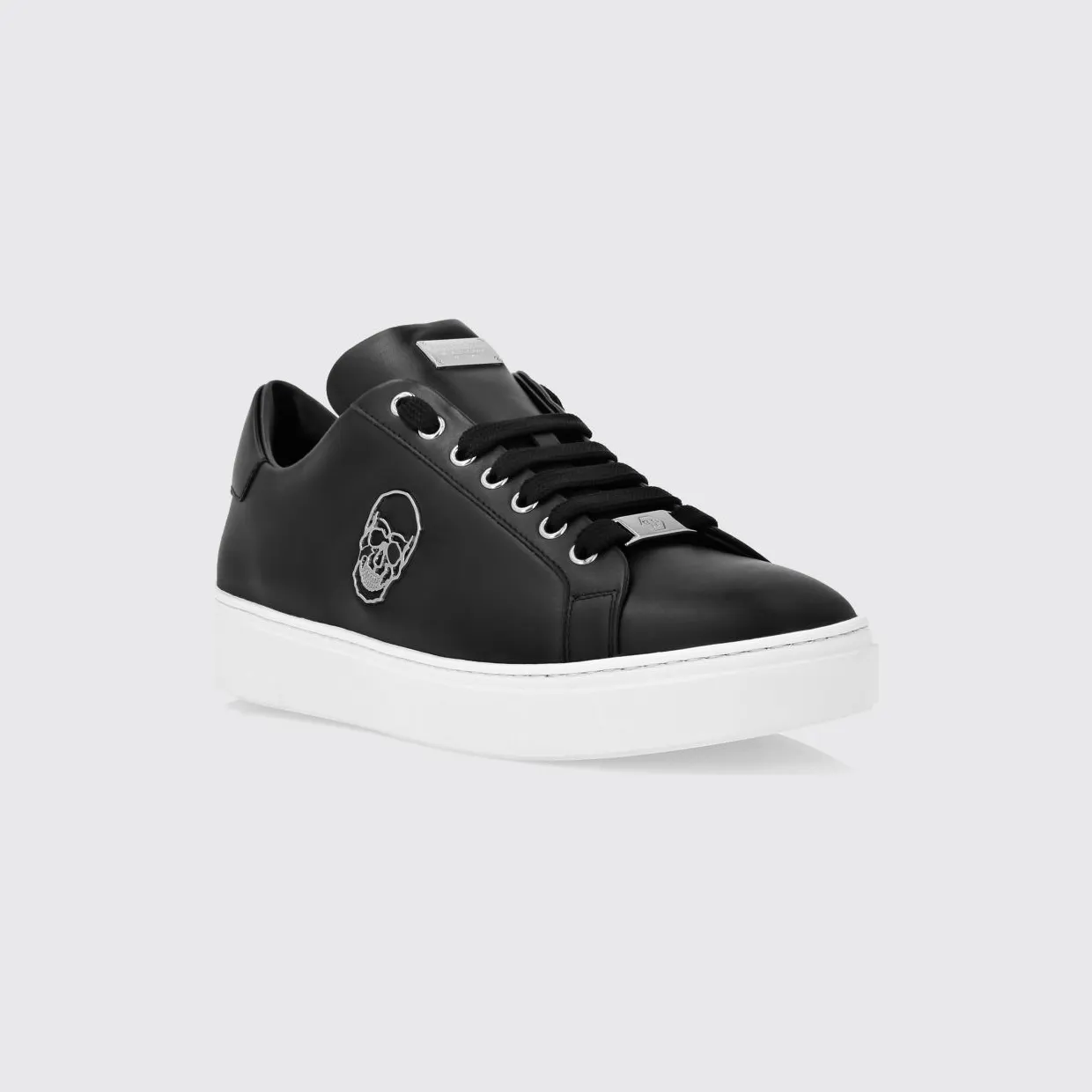Philipp plein Skull Print Smooth Leather Low-Top Sneakers White 1 (LADSUSC0789PLE005N0102)