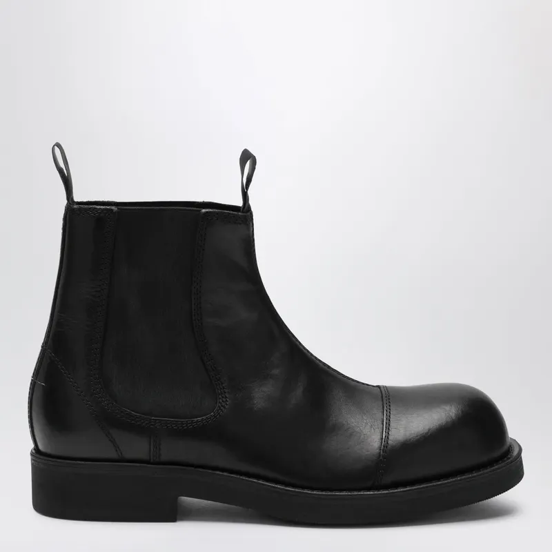 MM6 Maison Margiela Black leather Chelsea Biker boots SH1WU0014P7431/T_MM6-T8013_600-46