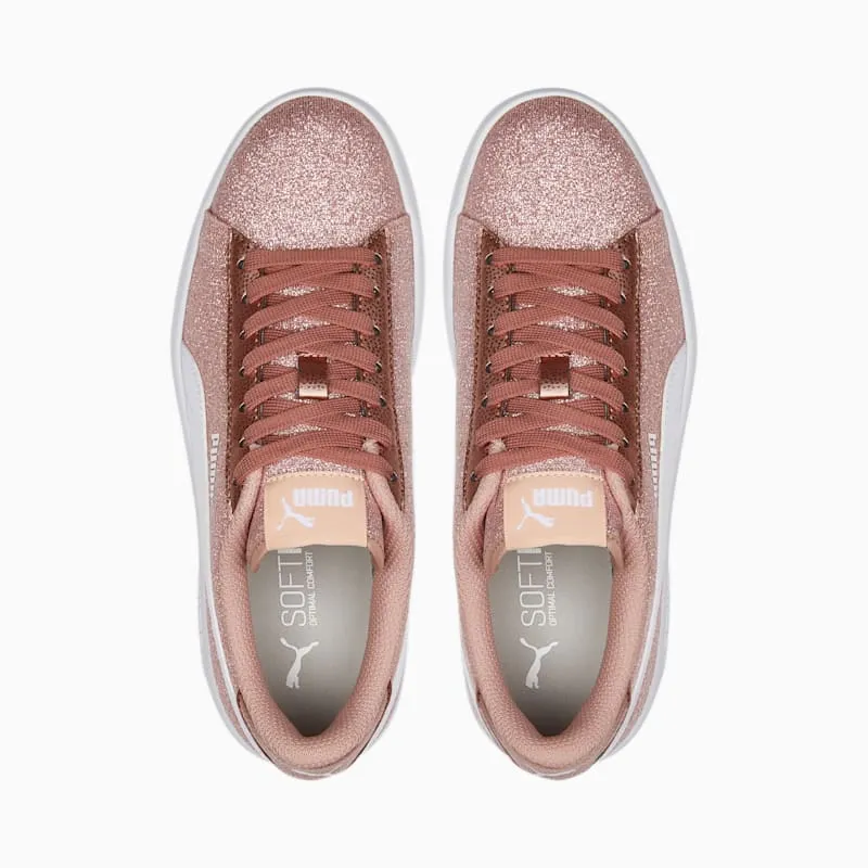 PUMA Smash V2 Glitz Glam Youth Rose Gold/White (367377-29)
