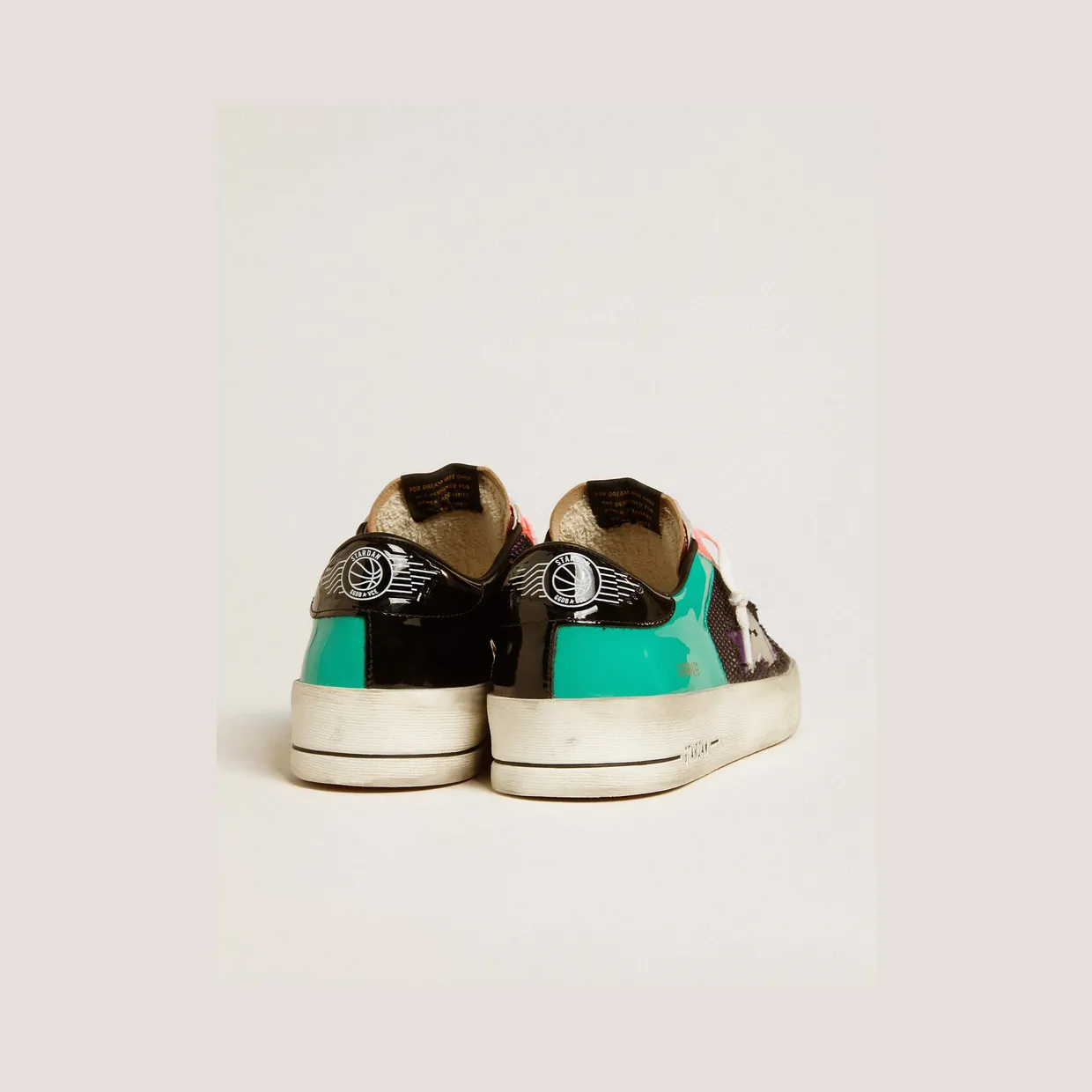 Golden Goose Stardan Lab In Patent Leather And Mesh With Rubber Star (GMF00370.F006973.82885) (4)