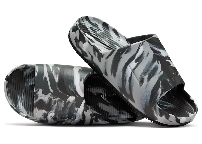Nike Calm Slide Marble Black Grey (FV5637-001)