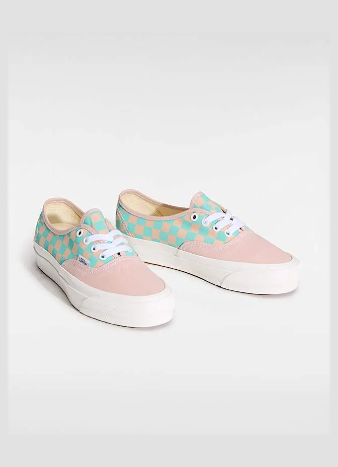 Vans Premium Authentic Sepia Rose Pink Teal Blue Checkerboard (VN000EBNO3N)