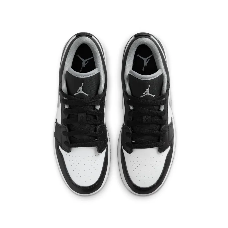 Jordan 1 Low Black White Grey (GS) (553560-040)