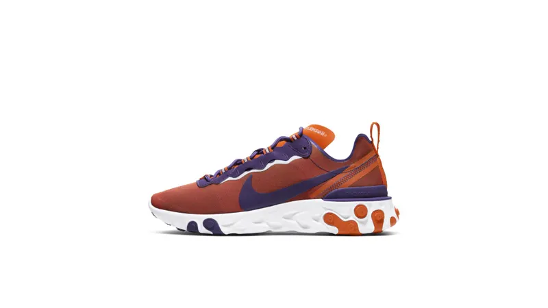 Nike React Element 55 Clemson University Orange/White-New Orchid (CK4796-800)