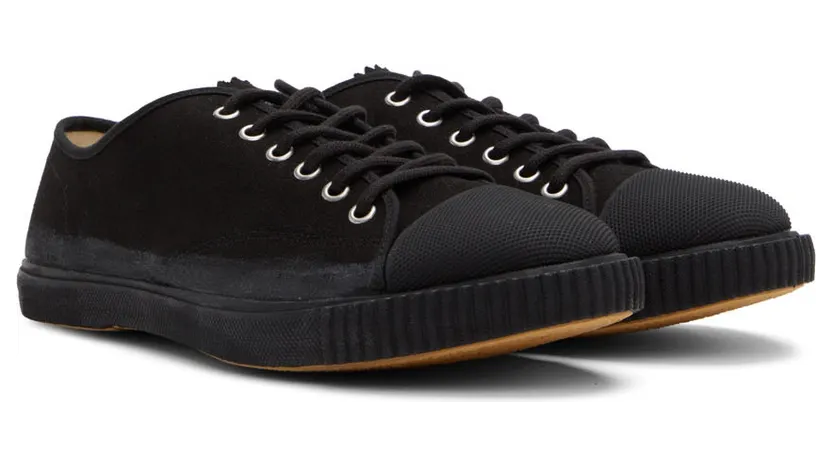 Maison Margiela White Cotton Plimsoll Low Sneakers (S57WS0420 P3378) (4)