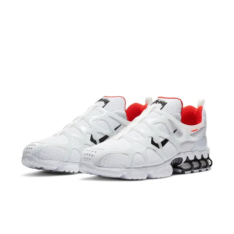 Nike Air Kukini Spiridon Cage 2 Stussy White White/Black-Habanero Red (CJ9918-100)