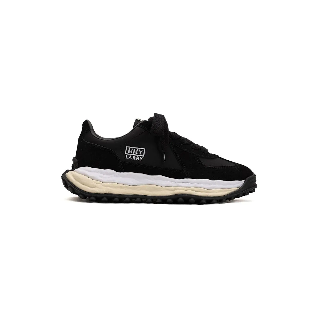Maison Mihara Yasuhiro Larry OG Sole Mix Material Low Black White (A14FW703-BLK)
