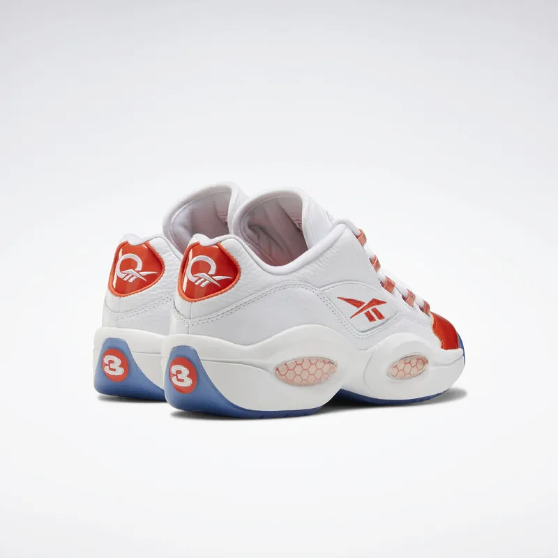 Reebok Question Low Patent Toe Orange White/Vivid Orange-Reebok Ice (Other Brands Other)