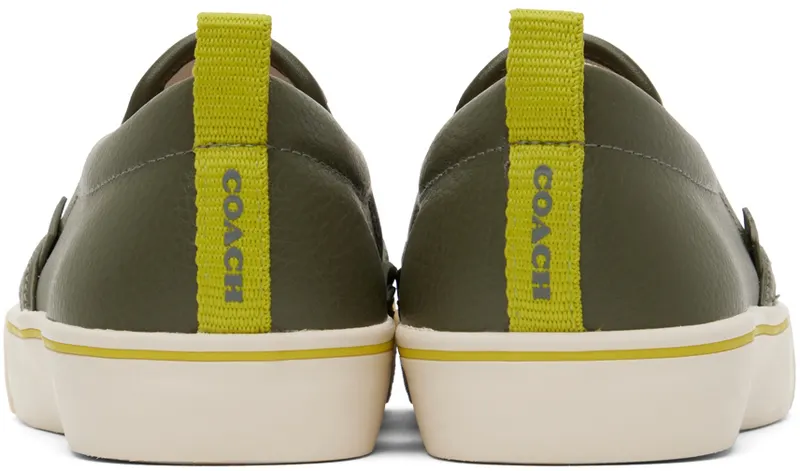 Coach 1941 Green Leather Skate Slip-On (CA283 ARY)