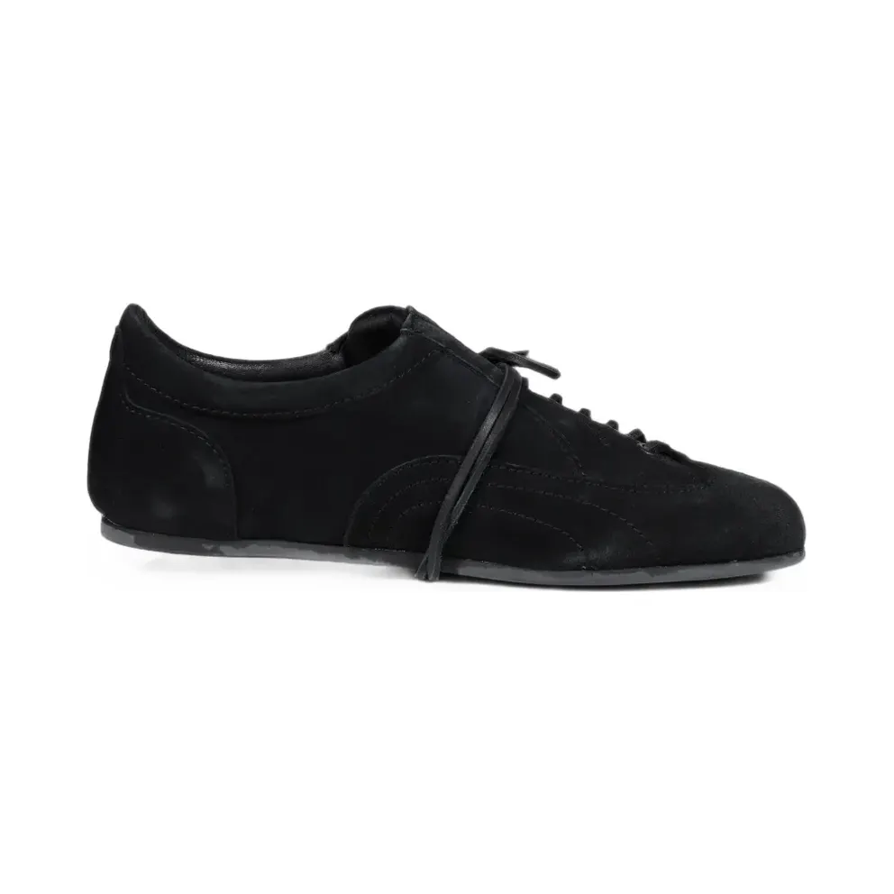 NO/FAITH STUDIOS Football asymmetric-panel suede – Black (NFSFDBLK)