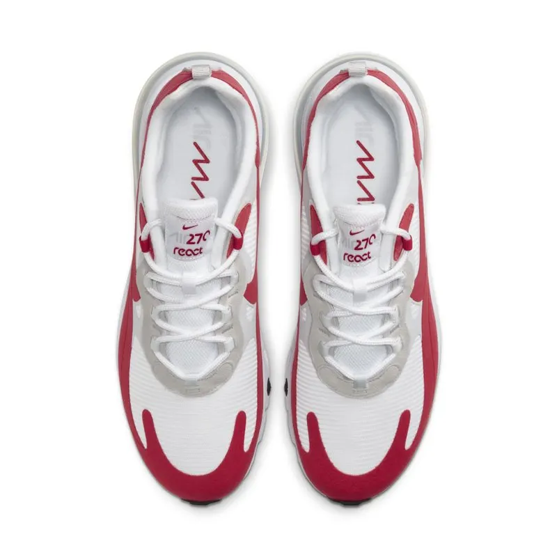 Nike Air Max 270 React White University Red White/Pure Platinum-Black-University Red (CW2625-100)
