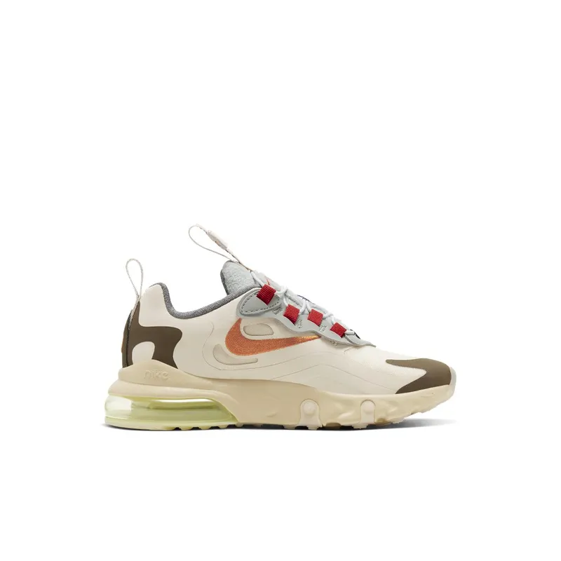 Nike Air Max 270 React Travis Scott Cactus Trails (PS) Light Cream/Starfish-Dark Hazel Style (CV2414-200)
