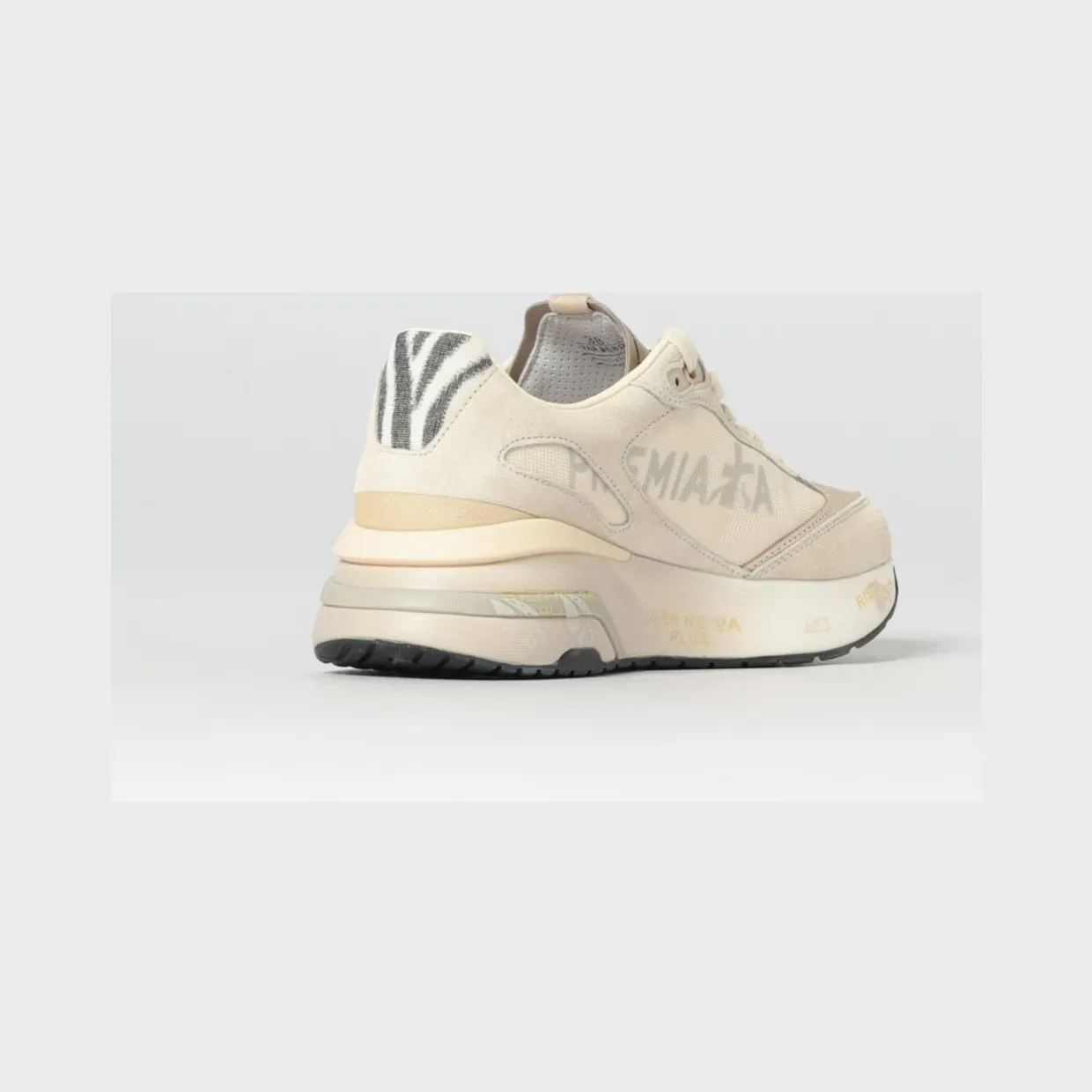 Premiata Moerund Laminated Leather and Mesh Sneakers White (MOERUND8080) (2)