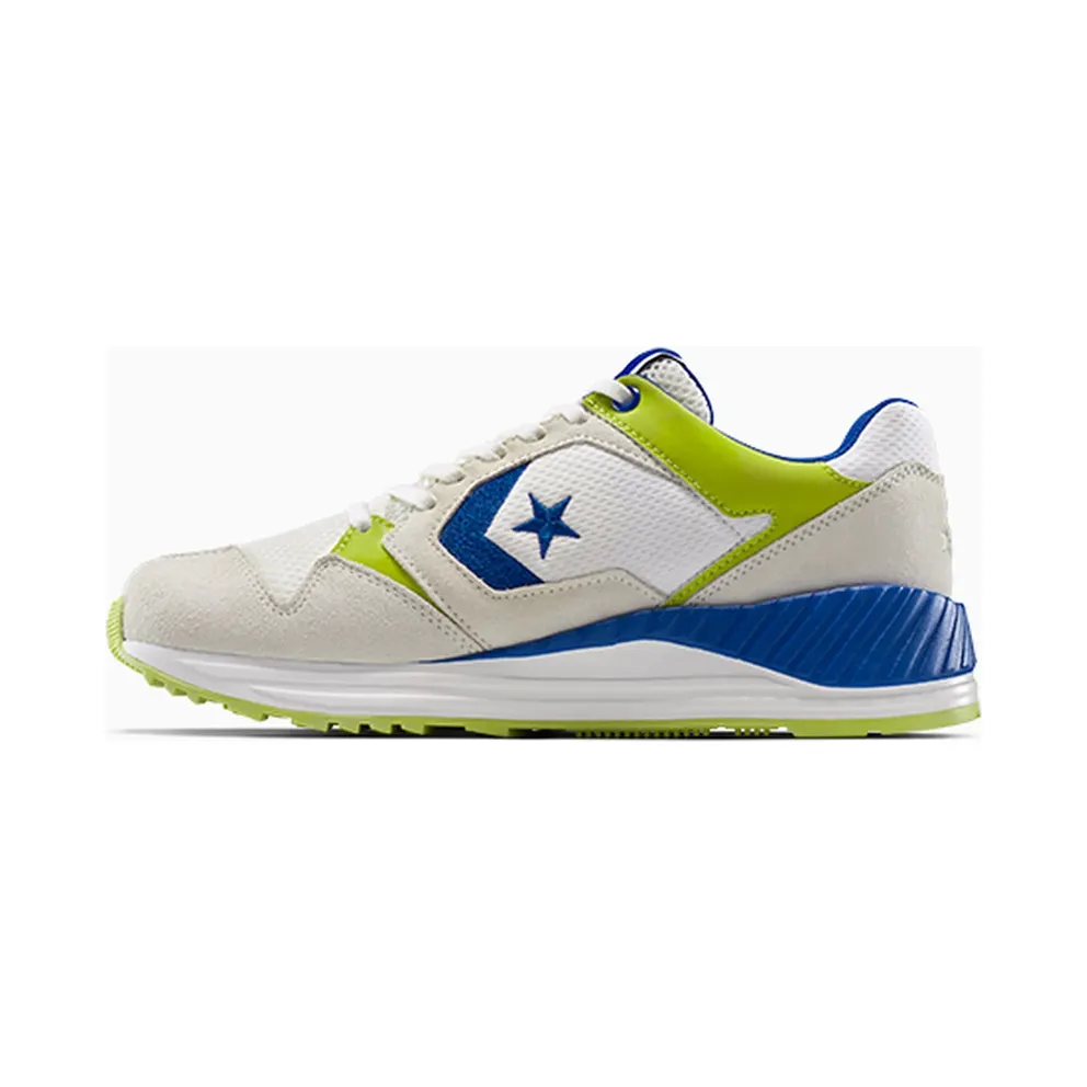 Converse Wave Trainer Ox Vintage White Blue Cartreuse (A13464C)